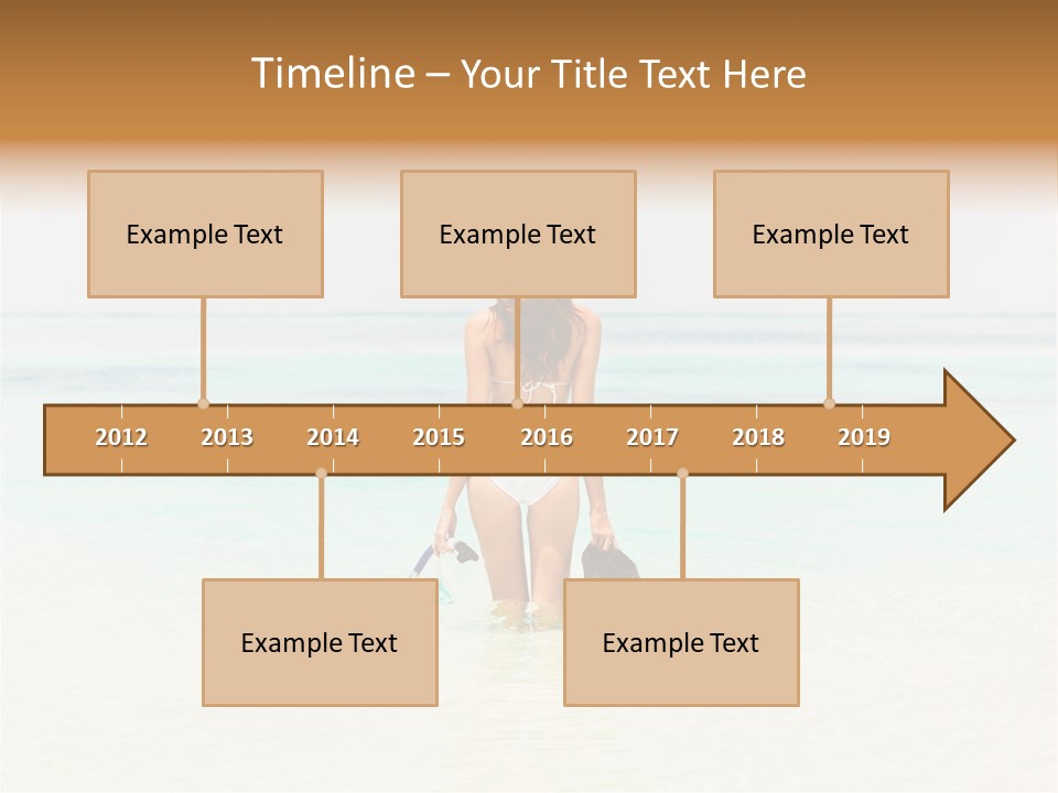 A Woman In A Bikini Is Standing In The Water PowerPoint Template