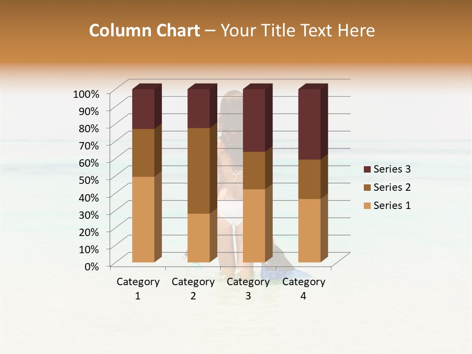 A Woman In A Bikini Is Standing In The Water PowerPoint Template