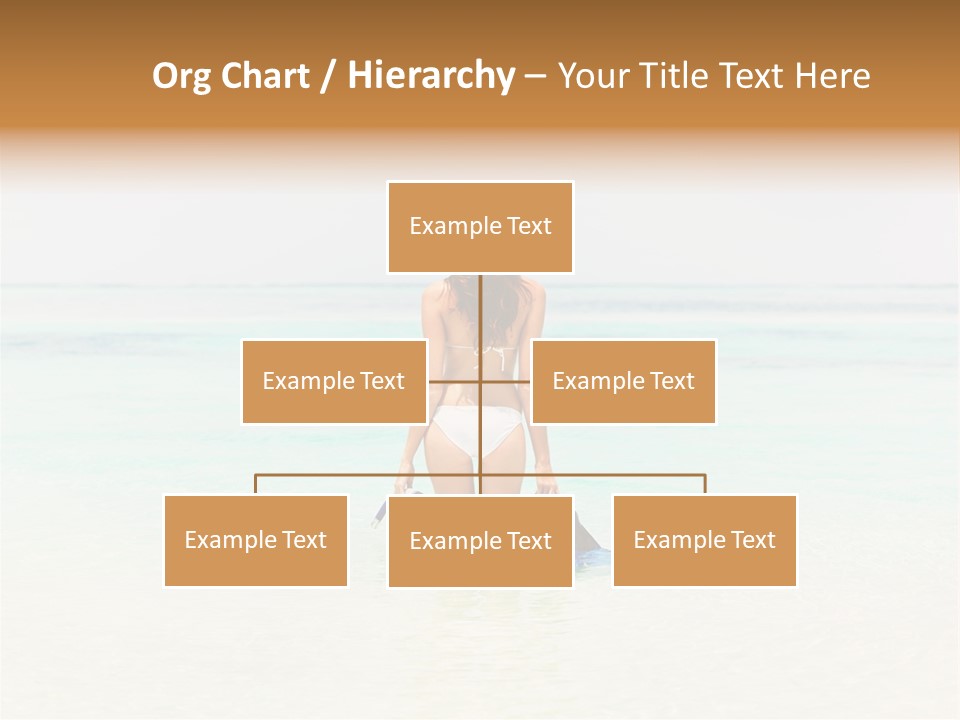 A Woman In A Bikini Is Standing In The Water PowerPoint Template