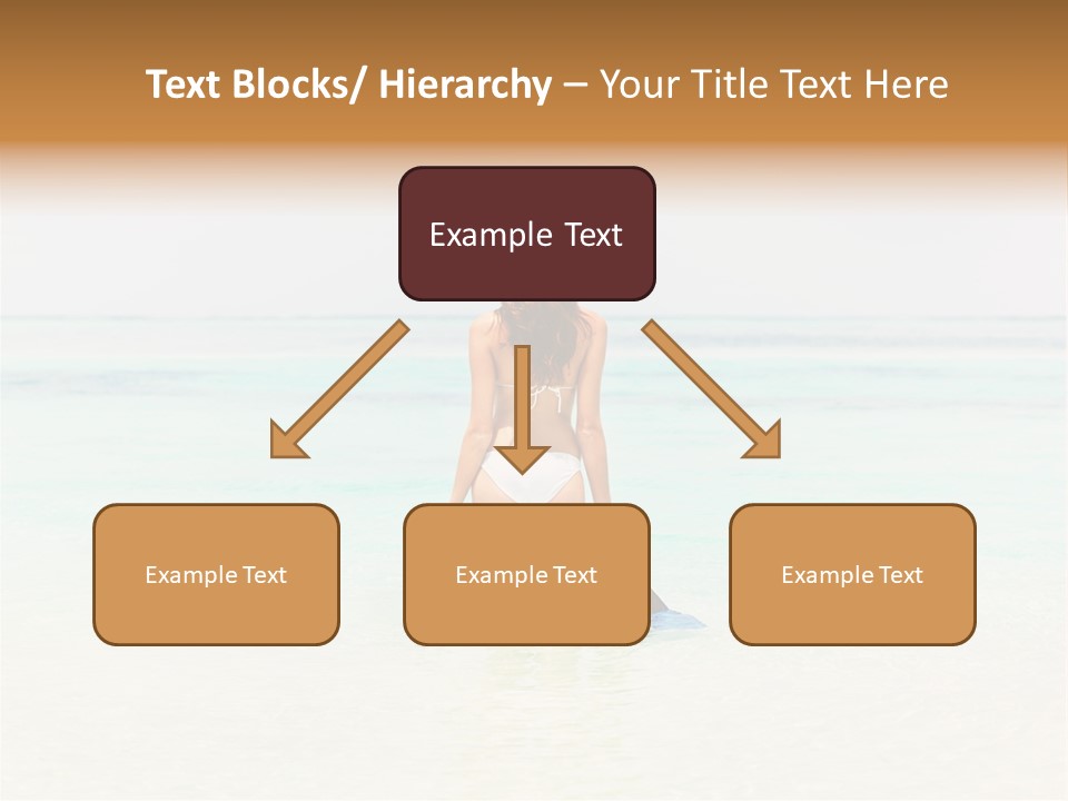 A Woman In A Bikini Is Standing In The Water PowerPoint Template