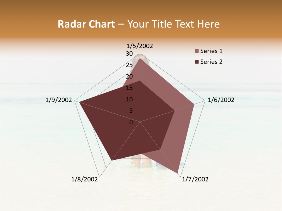 A Woman In A Bikini Is Standing In The Water PowerPoint Template