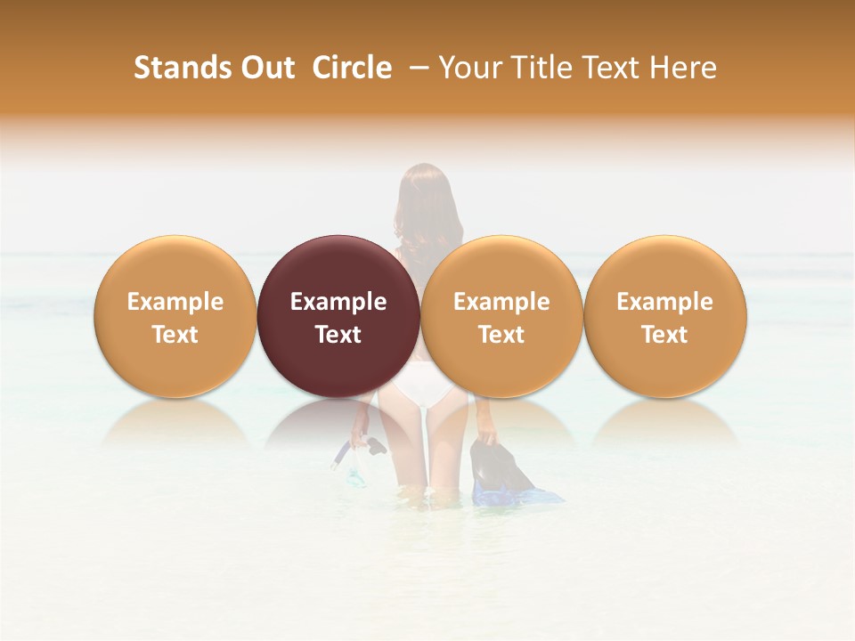 A Woman In A Bikini Is Standing In The Water PowerPoint Template