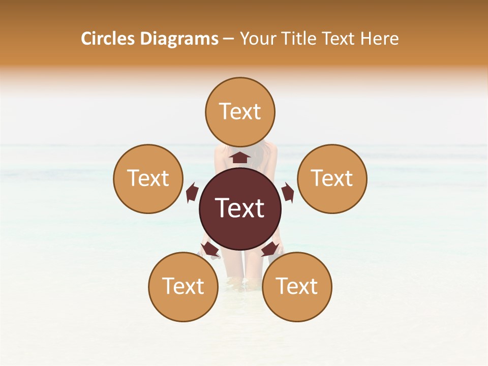 A Woman In A Bikini Is Standing In The Water PowerPoint Template