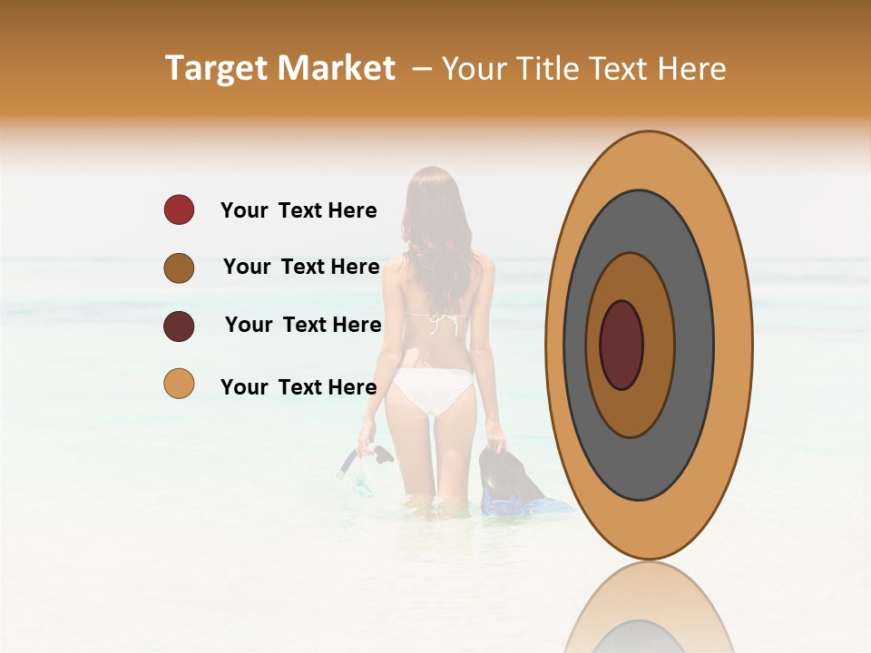 A Woman In A Bikini Is Standing In The Water PowerPoint Template
