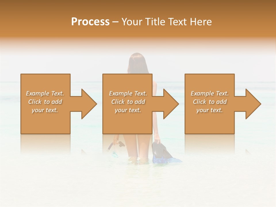 A Woman In A Bikini Is Standing In The Water PowerPoint Template