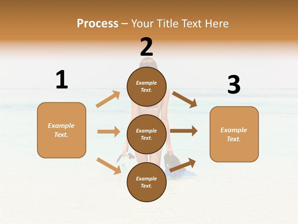 A Woman In A Bikini Is Standing In The Water PowerPoint Template