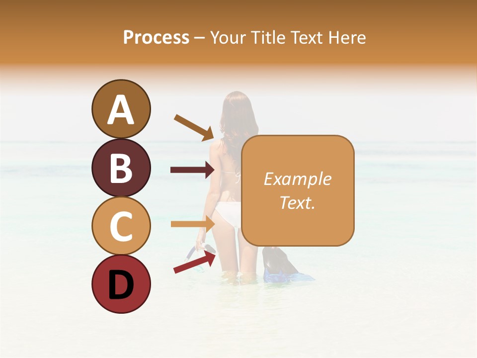 A Woman In A Bikini Is Standing In The Water PowerPoint Template