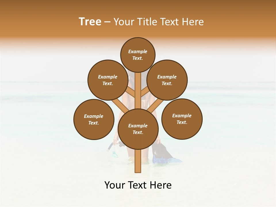 A Woman In A Bikini Is Standing In The Water PowerPoint Template