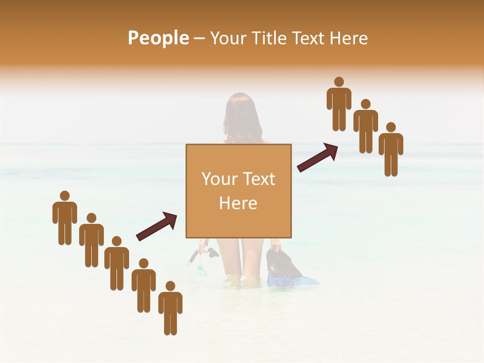 A Woman In A Bikini Is Standing In The Water PowerPoint Template
