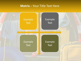 A Little Girl Sitting In The Back Of A Car With A Dog PowerPoint Template