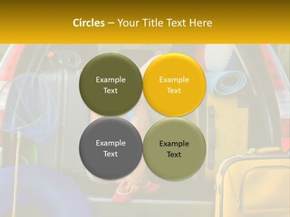 A Little Girl Sitting In The Back Of A Car With A Dog PowerPoint Template