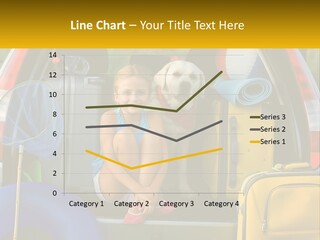 A Little Girl Sitting In The Back Of A Car With A Dog PowerPoint Template