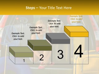 A Little Girl Sitting In The Back Of A Car With A Dog PowerPoint Template