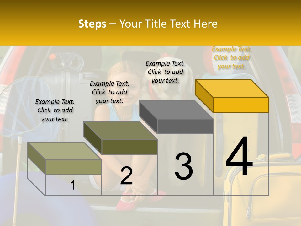 A Little Girl Sitting In The Back Of A Car With A Dog PowerPoint Template