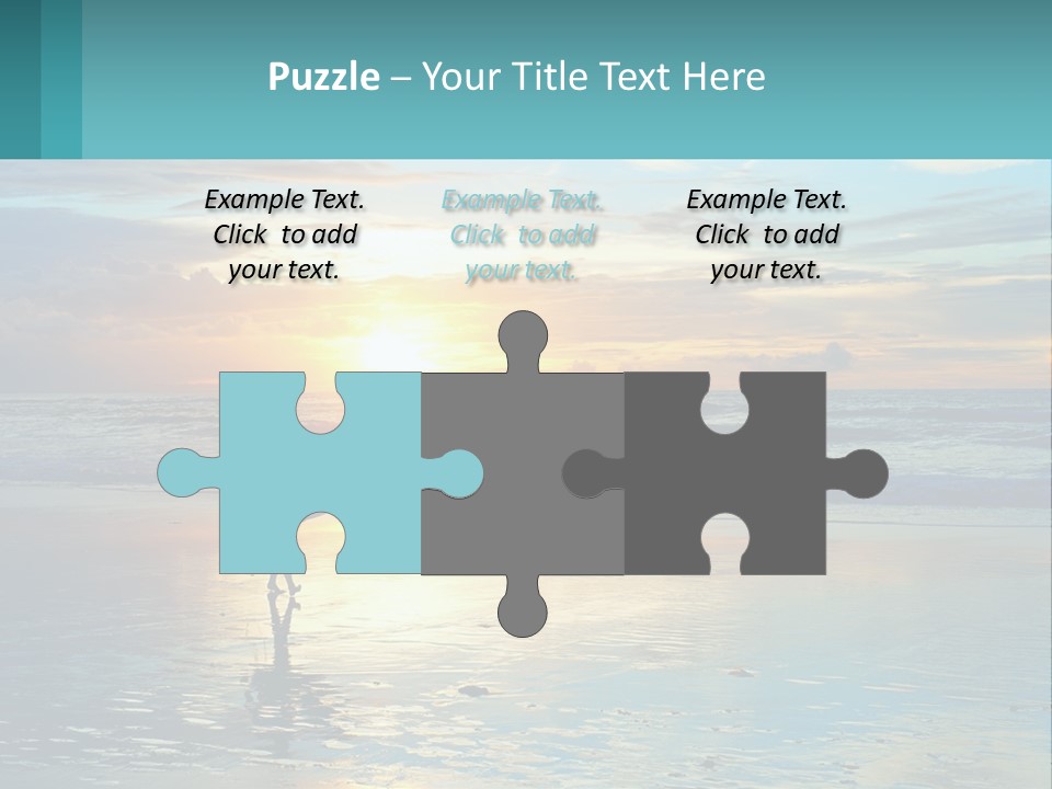 A Person Holding A Surfboard On A Beach At Sunset PowerPoint Template