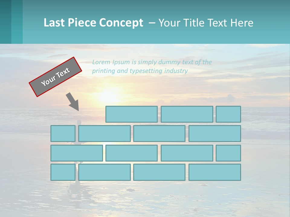 A Person Holding A Surfboard On A Beach At Sunset PowerPoint Template