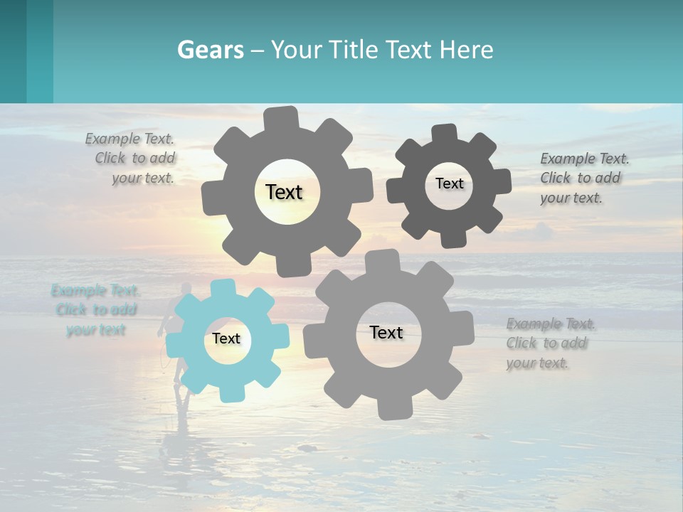 A Person Holding A Surfboard On A Beach At Sunset PowerPoint Template