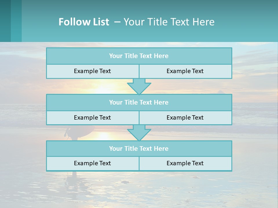 A Person Holding A Surfboard On A Beach At Sunset PowerPoint Template
