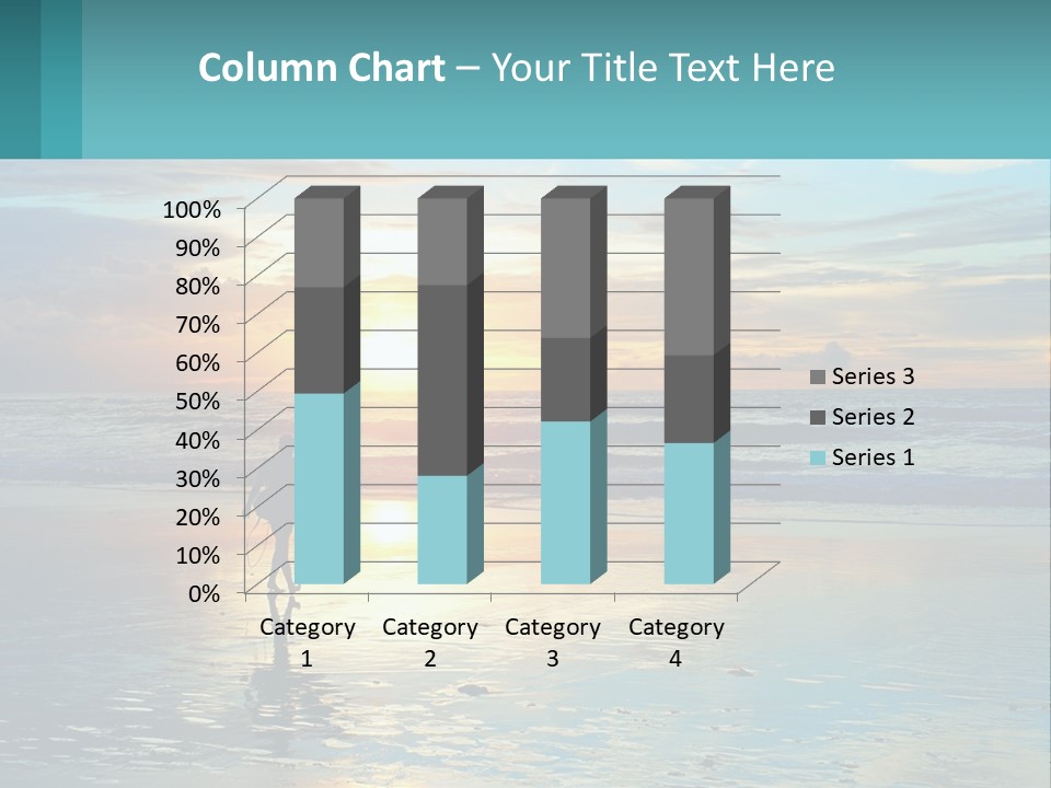 A Person Holding A Surfboard On A Beach At Sunset PowerPoint Template