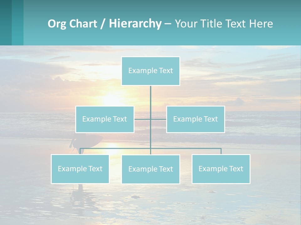 A Person Holding A Surfboard On A Beach At Sunset PowerPoint Template