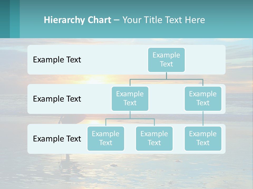 A Person Holding A Surfboard On A Beach At Sunset PowerPoint Template