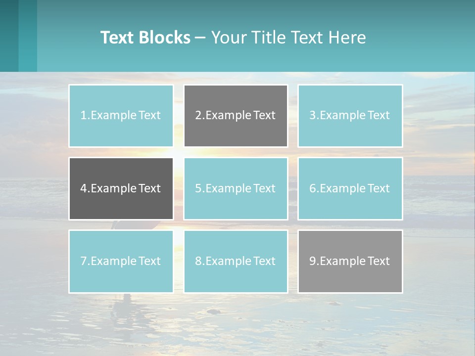 A Person Holding A Surfboard On A Beach At Sunset PowerPoint Template