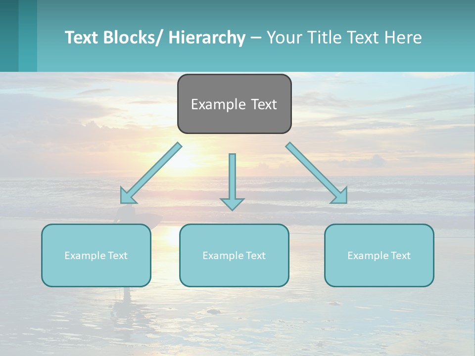 A Person Holding A Surfboard On A Beach At Sunset PowerPoint Template