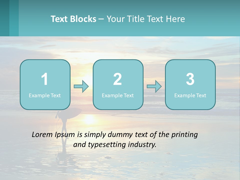 A Person Holding A Surfboard On A Beach At Sunset PowerPoint Template
