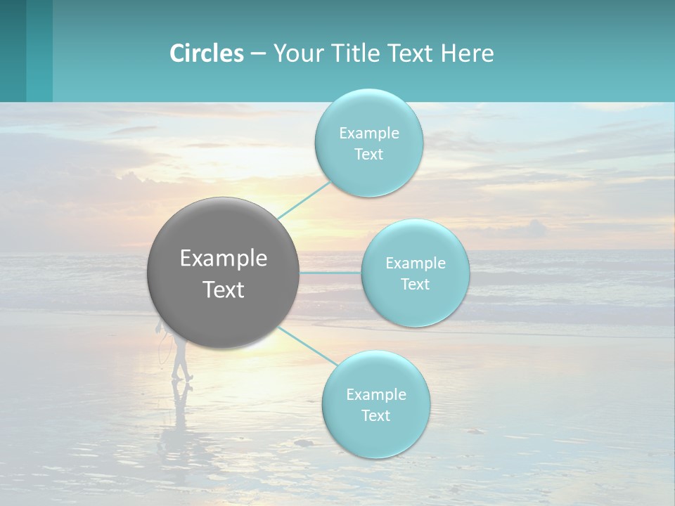 A Person Holding A Surfboard On A Beach At Sunset PowerPoint Template