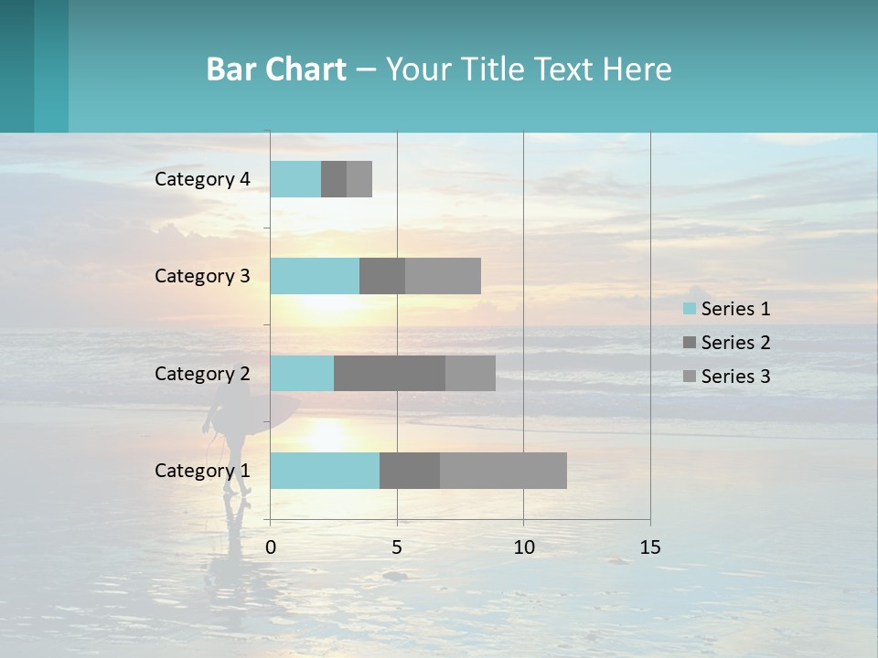 A Person Holding A Surfboard On A Beach At Sunset PowerPoint Template