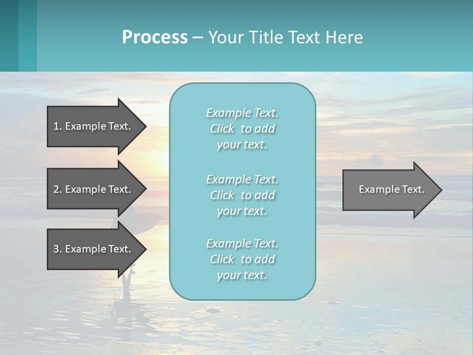 A Person Holding A Surfboard On A Beach At Sunset PowerPoint Template