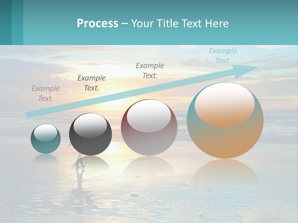 A Person Holding A Surfboard On A Beach At Sunset PowerPoint Template