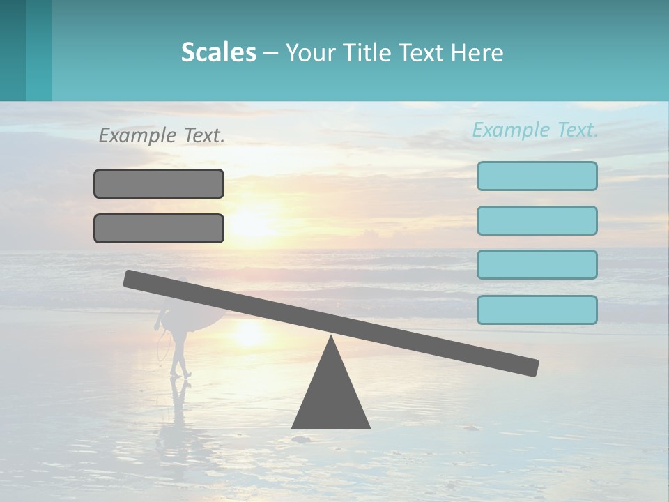 A Person Holding A Surfboard On A Beach At Sunset PowerPoint Template