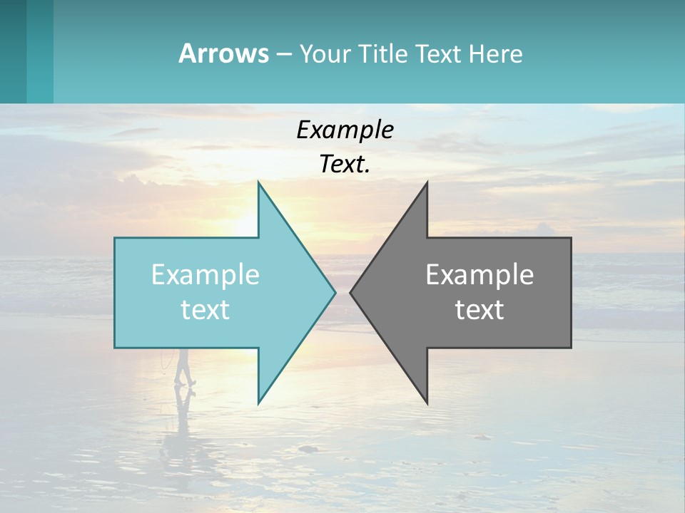 A Person Holding A Surfboard On A Beach At Sunset PowerPoint Template