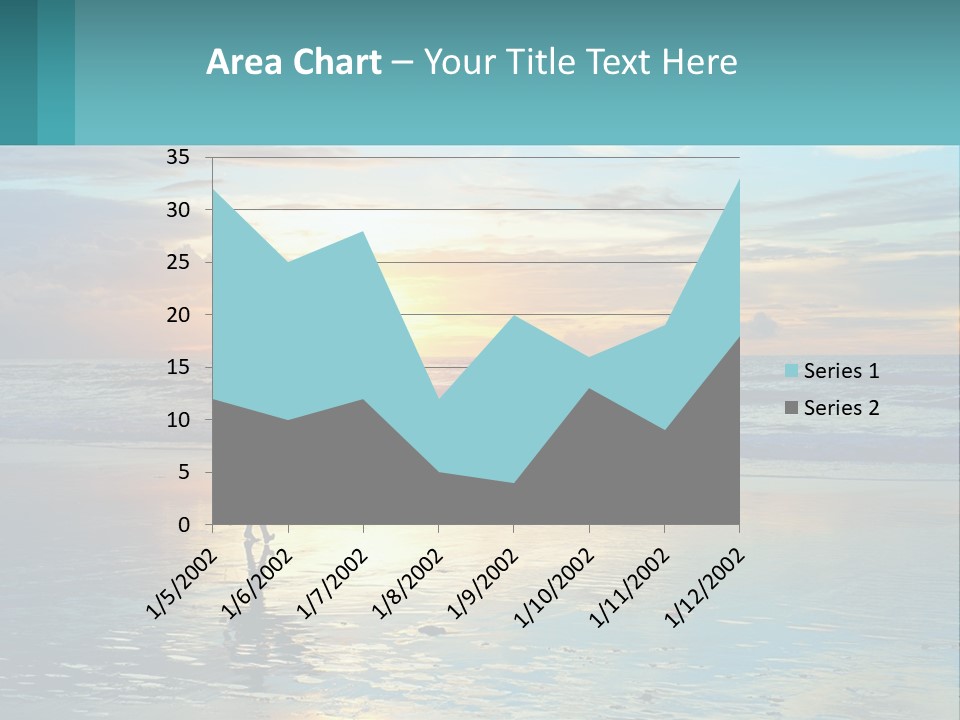 A Person Holding A Surfboard On A Beach At Sunset PowerPoint Template