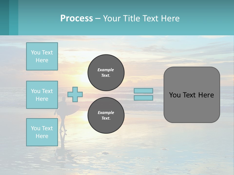 A Person Holding A Surfboard On A Beach At Sunset PowerPoint Template