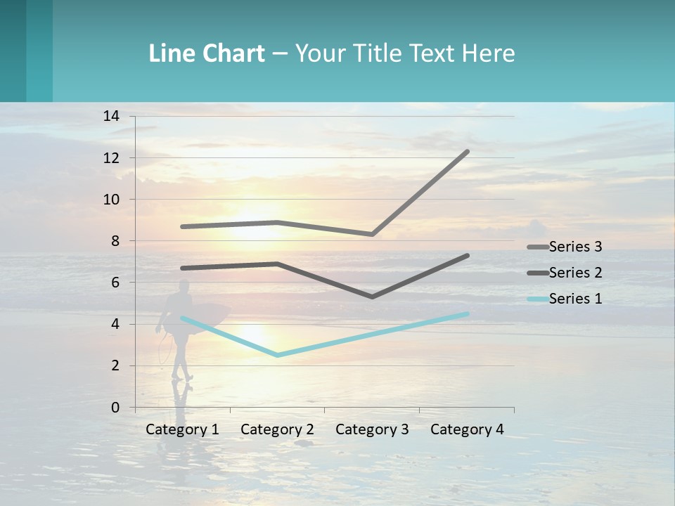 A Person Holding A Surfboard On A Beach At Sunset PowerPoint Template