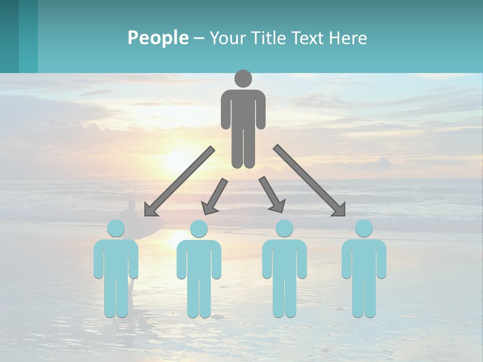 A Person Holding A Surfboard On A Beach At Sunset PowerPoint Template