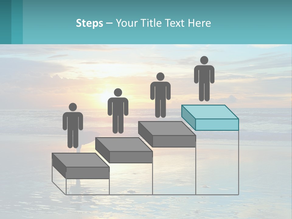 A Person Holding A Surfboard On A Beach At Sunset PowerPoint Template