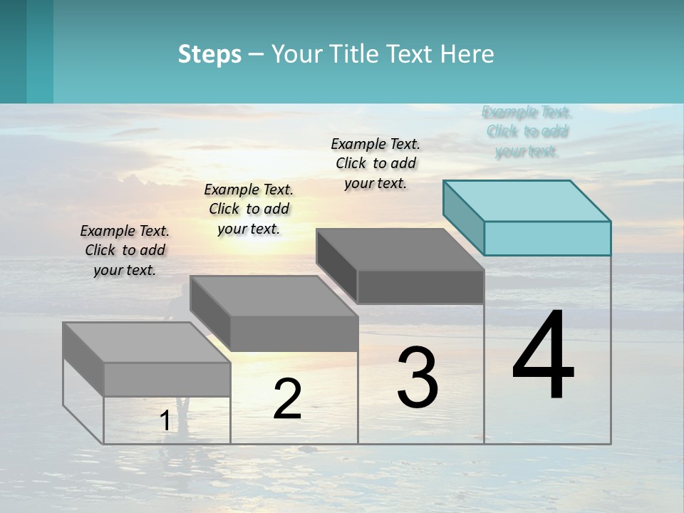 A Person Holding A Surfboard On A Beach At Sunset PowerPoint Template