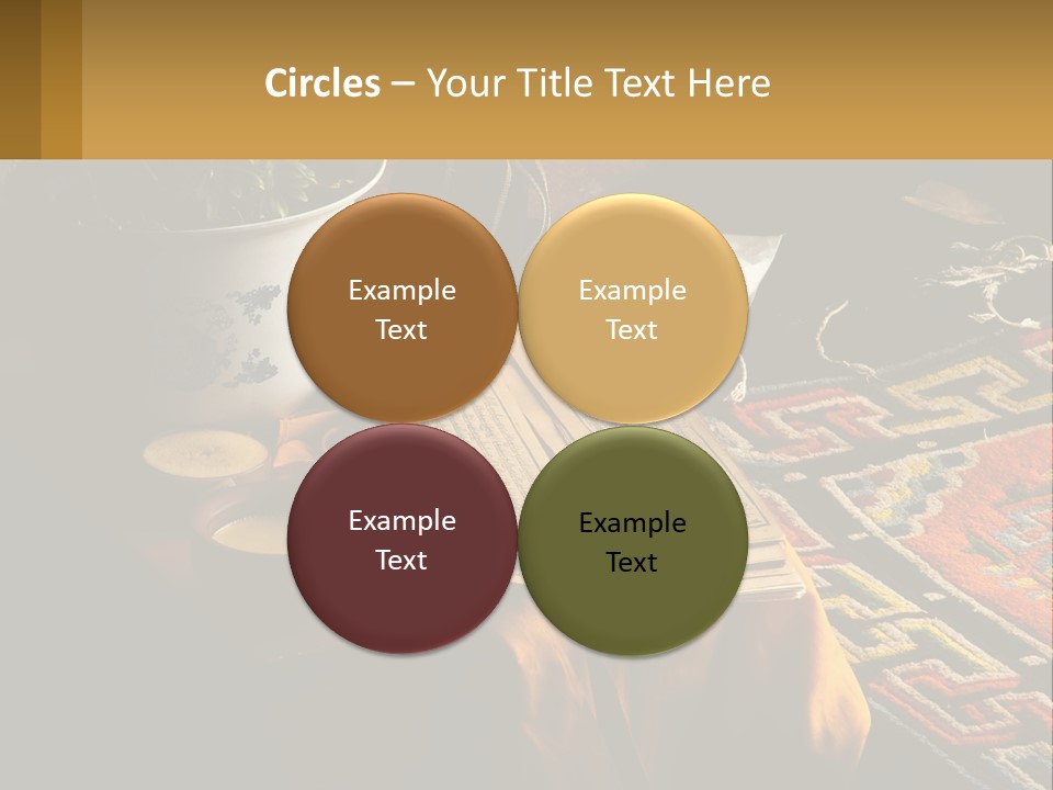 A Potted Plant Sitting On Top Of A Wooden Table PowerPoint Template