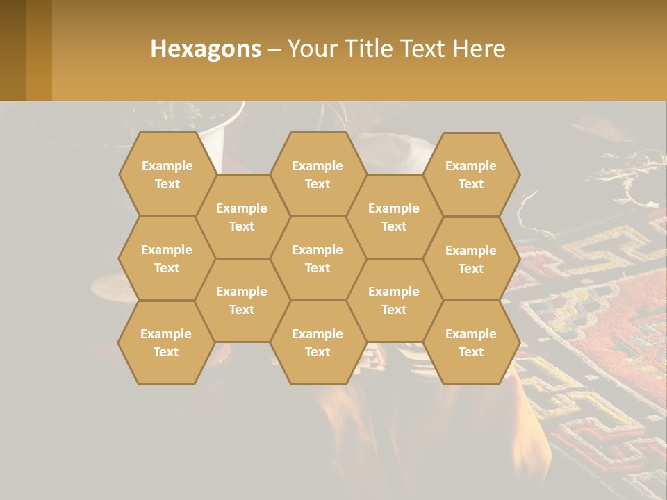 A Potted Plant Sitting On Top Of A Wooden Table PowerPoint Template