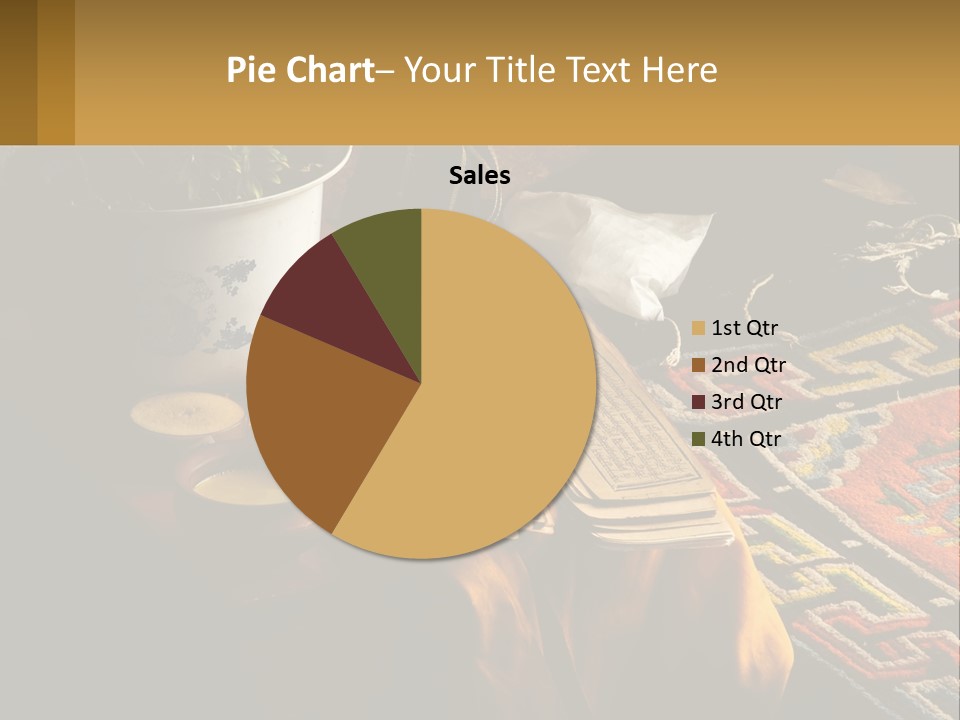 A Potted Plant Sitting On Top Of A Wooden Table PowerPoint Template