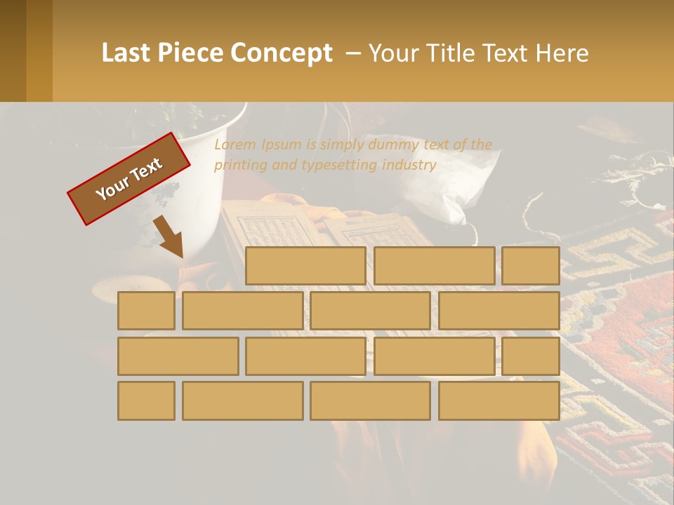 A Potted Plant Sitting On Top Of A Wooden Table PowerPoint Template