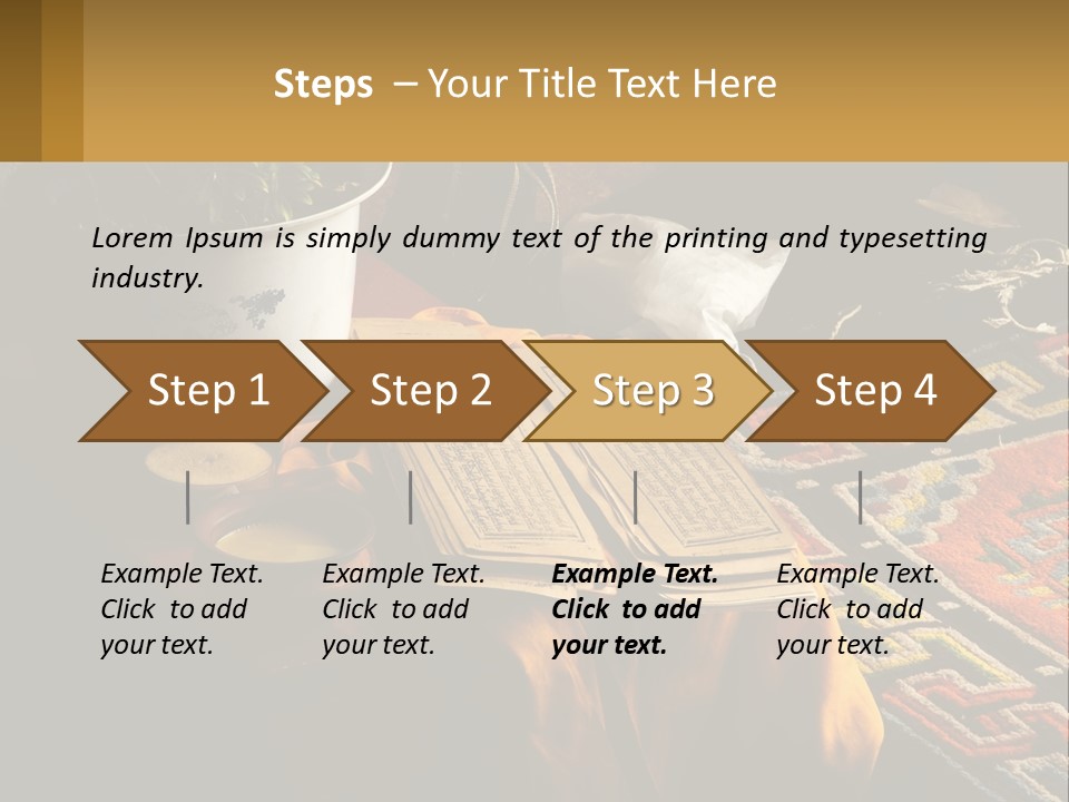 A Potted Plant Sitting On Top Of A Wooden Table PowerPoint Template