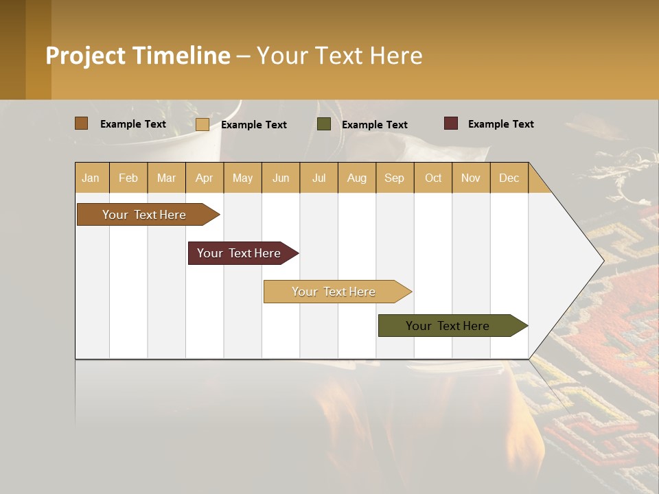 A Potted Plant Sitting On Top Of A Wooden Table PowerPoint Template