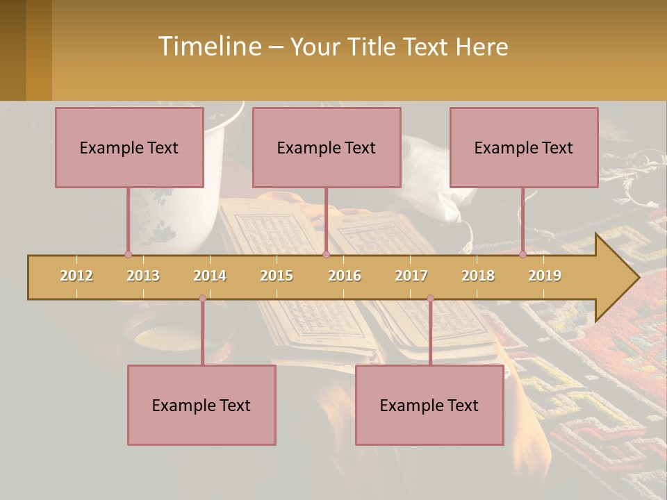 A Potted Plant Sitting On Top Of A Wooden Table PowerPoint Template