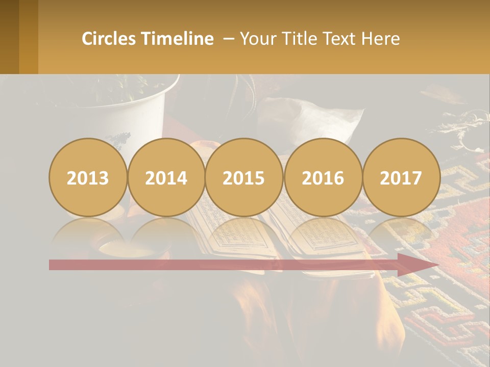 A Potted Plant Sitting On Top Of A Wooden Table PowerPoint Template