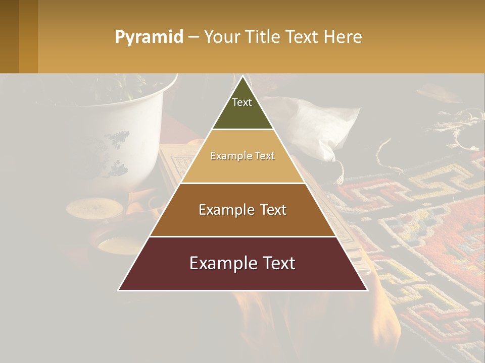 A Potted Plant Sitting On Top Of A Wooden Table PowerPoint Template