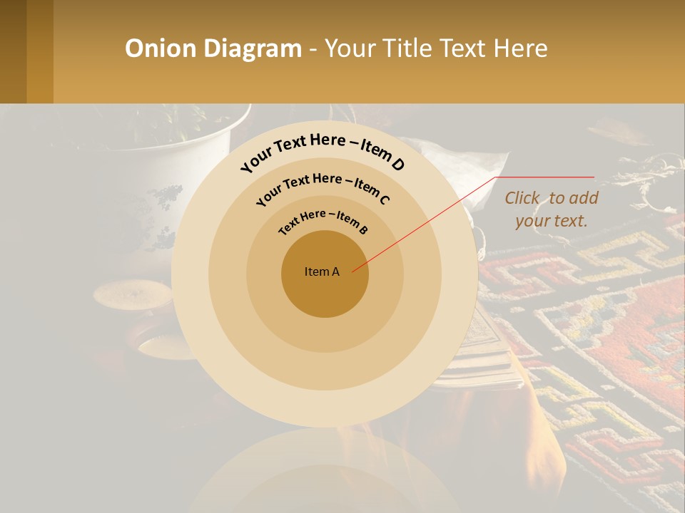 A Potted Plant Sitting On Top Of A Wooden Table PowerPoint Template